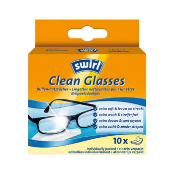 101892 Swirl Brillen­Putztuecher, streifenfrei und hygienisch, einzeln verpackt 10 Stueck